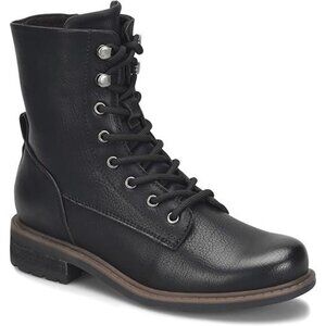 BOC Women's Carter Black Combat Boots Size 7W Wide Lace Up Ankle Booties NWOB